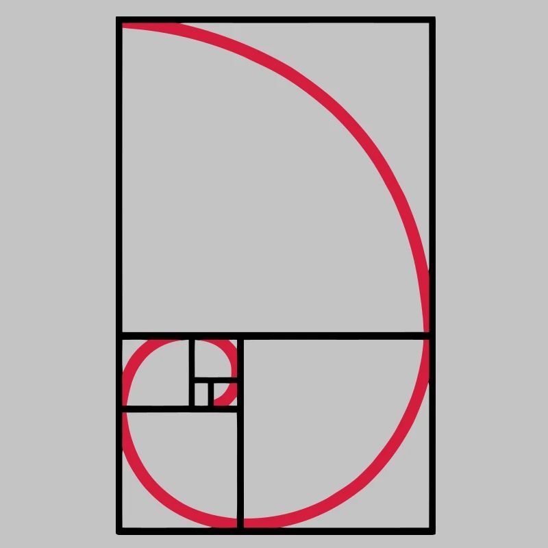Fibonacci Kurve goldener Schnitt Art
