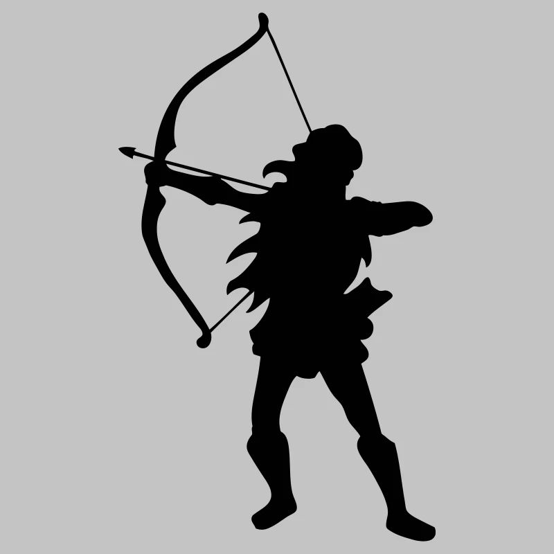 archery drawing Archery silhouette woman bow