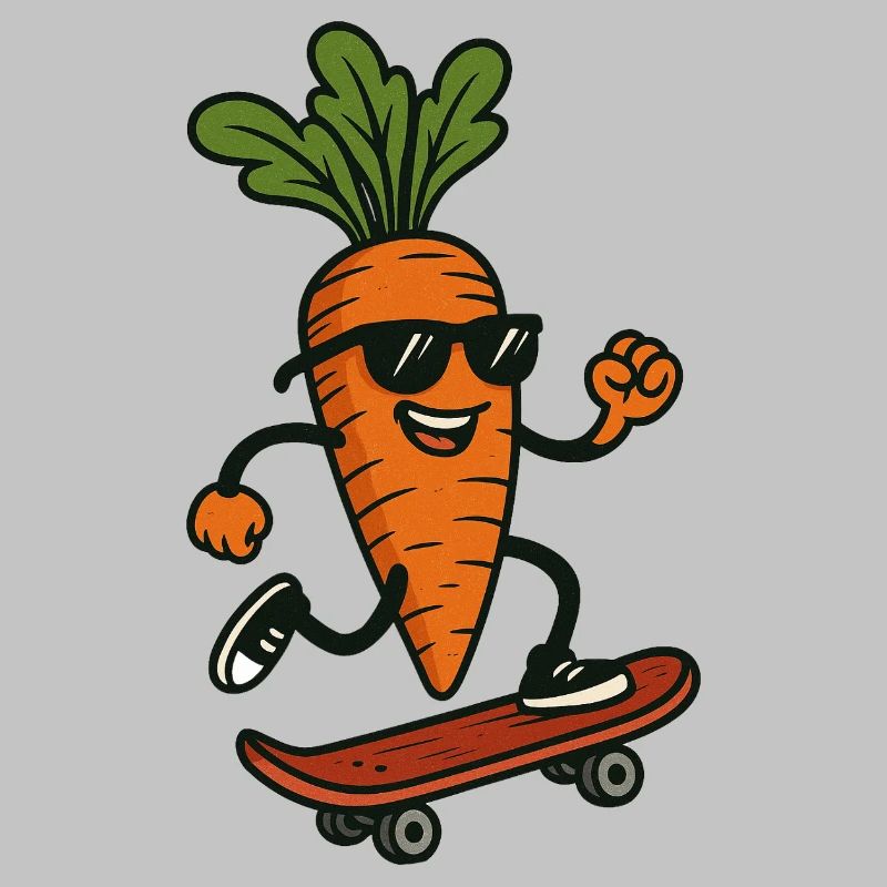 Kickflip-Karotte: Die coole Knolle auf Rollen