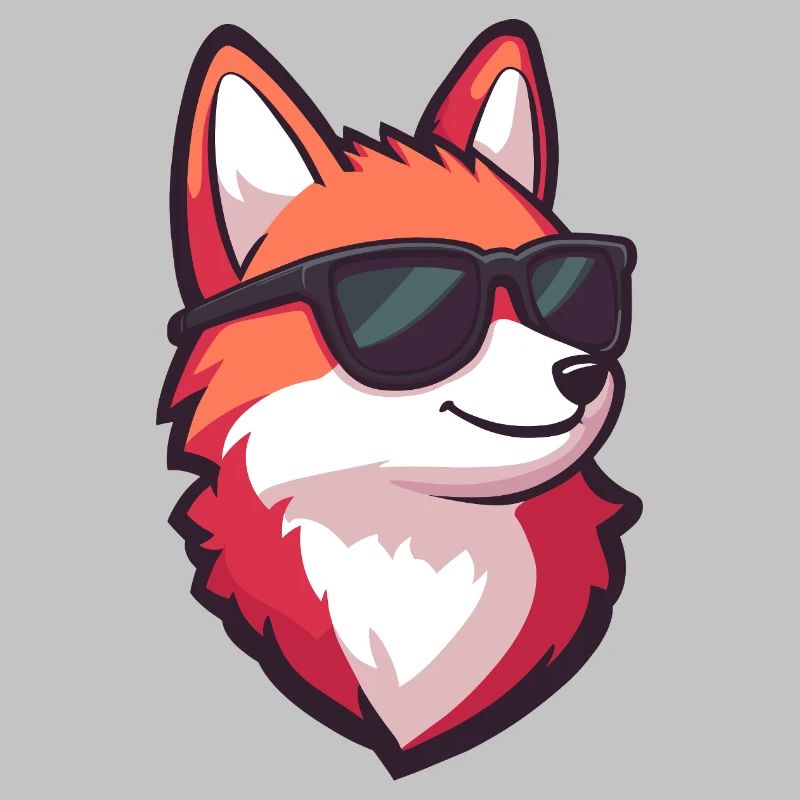 Renard avec des lunettes de soleil - Cool et décontracté
