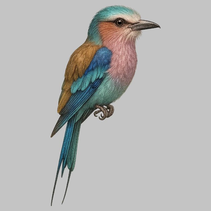 Oiseau lilas – tropical et onirique