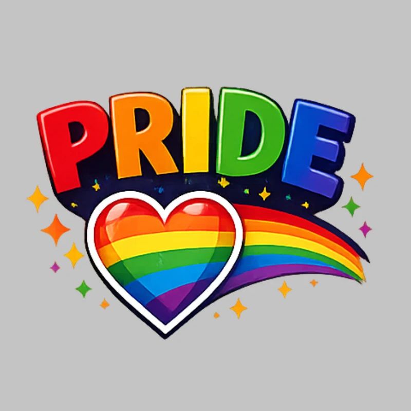 Stolz Regenbogenherz-Emblem