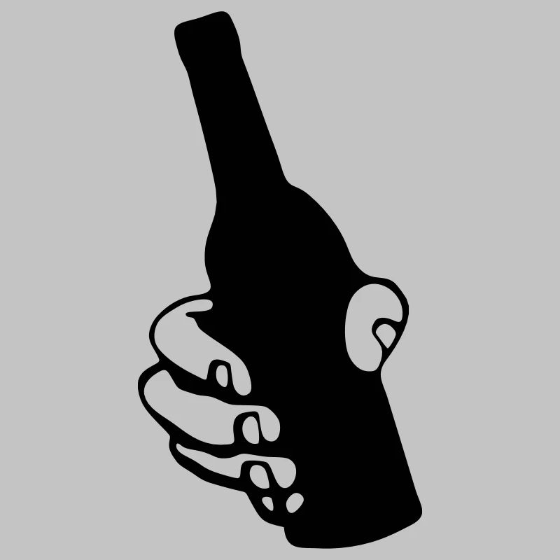hand mit bierflasche