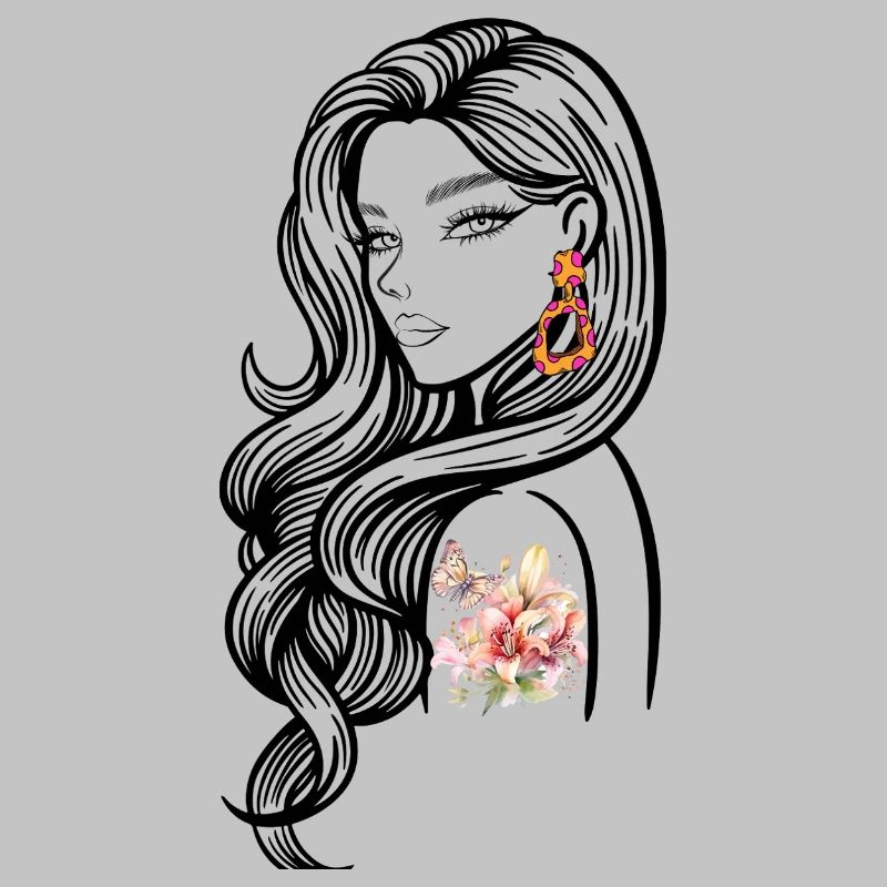 Explodiertes Tattoo Blumendesign