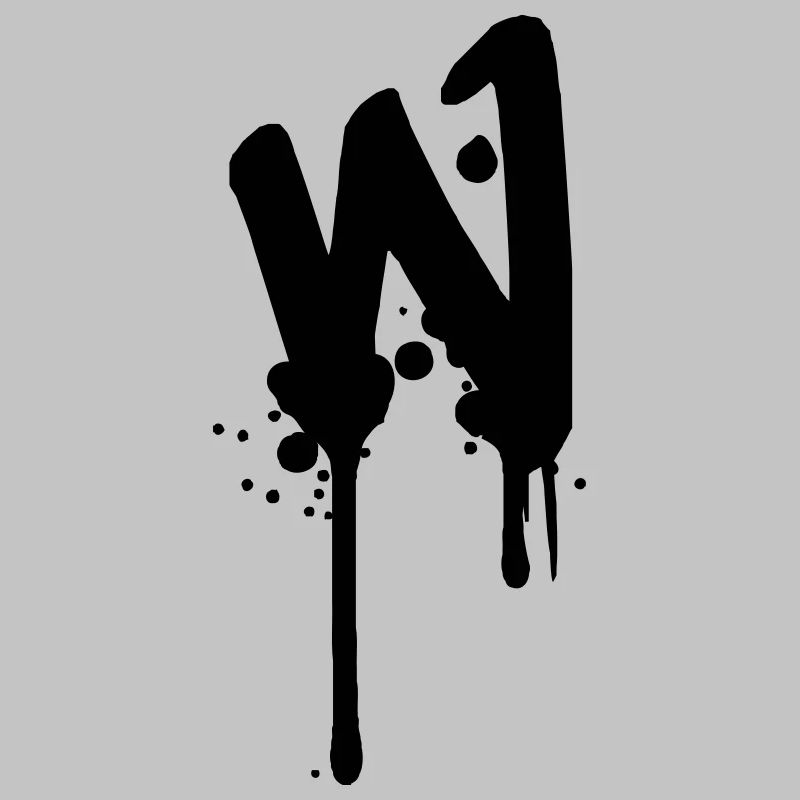 Graffiti W gouttes Farbklex spray