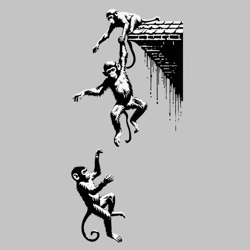 3 Monkeys Monkey Gang Monkey Falls Down