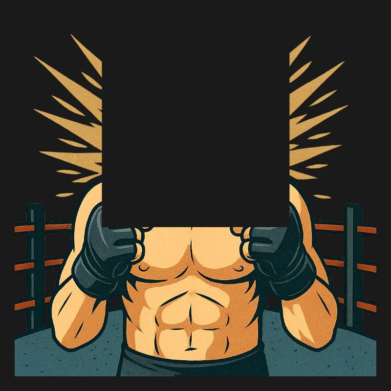 Style de héros de boxe combatif