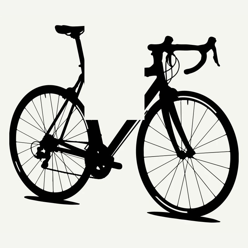 Silhouette de vélo de route