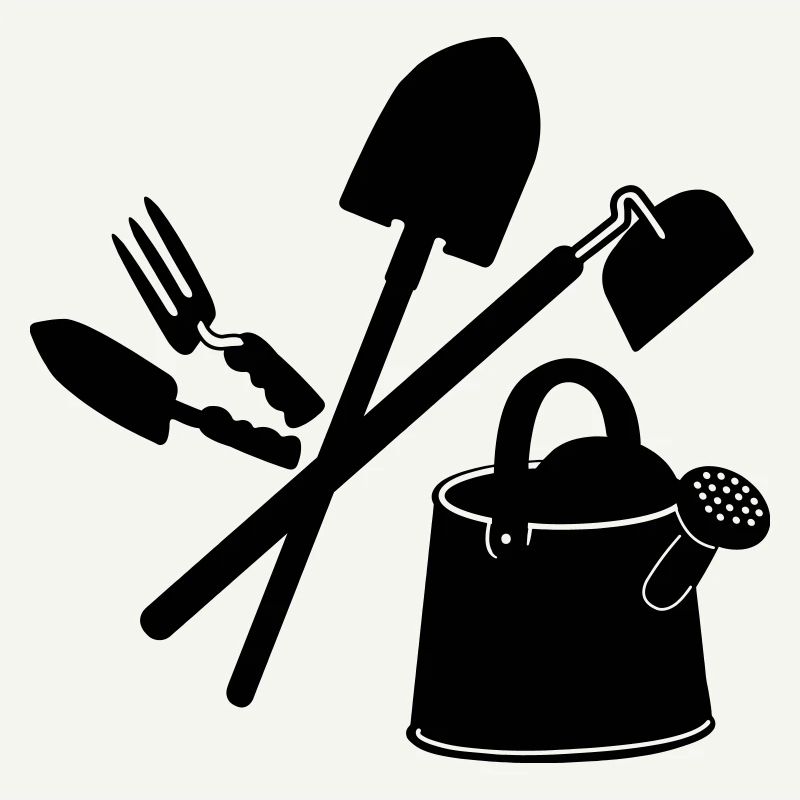 Pelle à outils de jardin et roulette à fleurs de houe