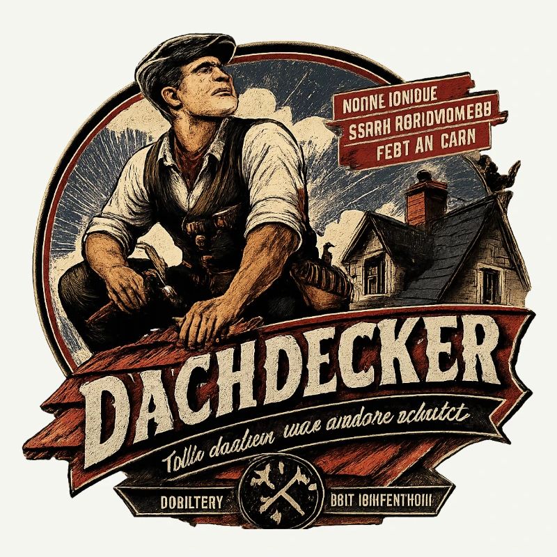 Dachdecker Vintage Werbeposter