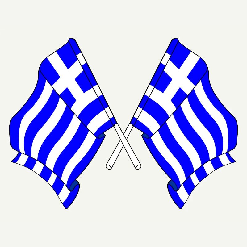 Deux drapeaux de la Grèce