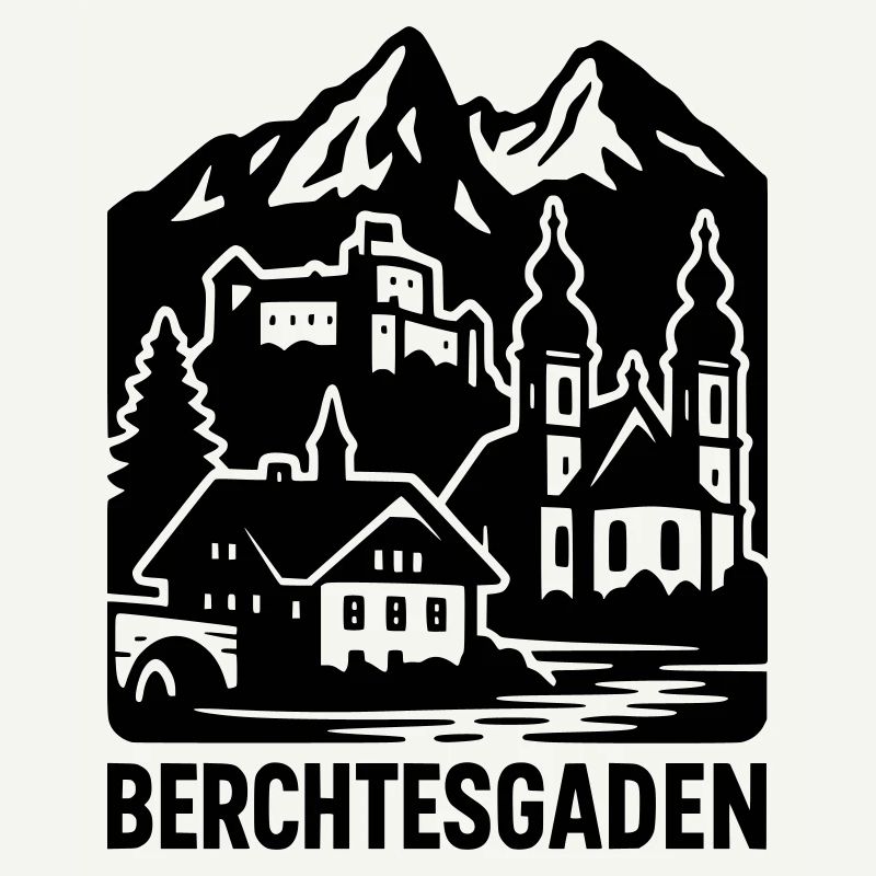 Silhouette de Berchtesgaden Point de repère
