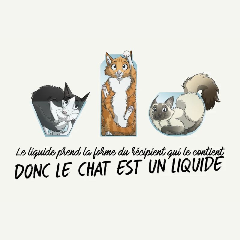 Chat liquide - Noir