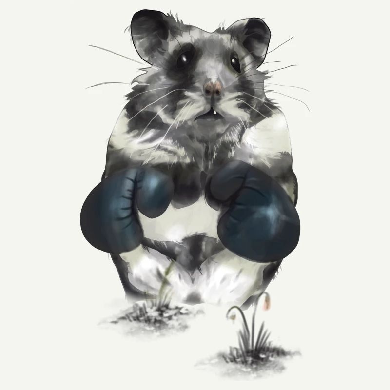 Kampfgeist Hamster im Boxring