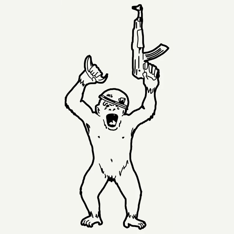 mitrailleuse de chimpanzé