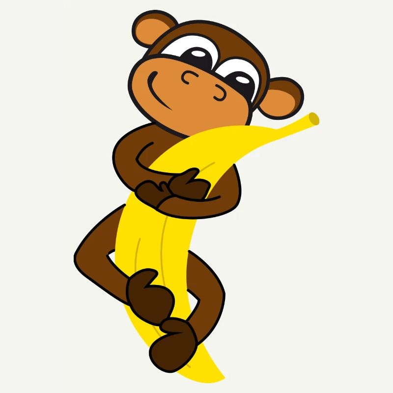 Affe mit Lieblingsbanane