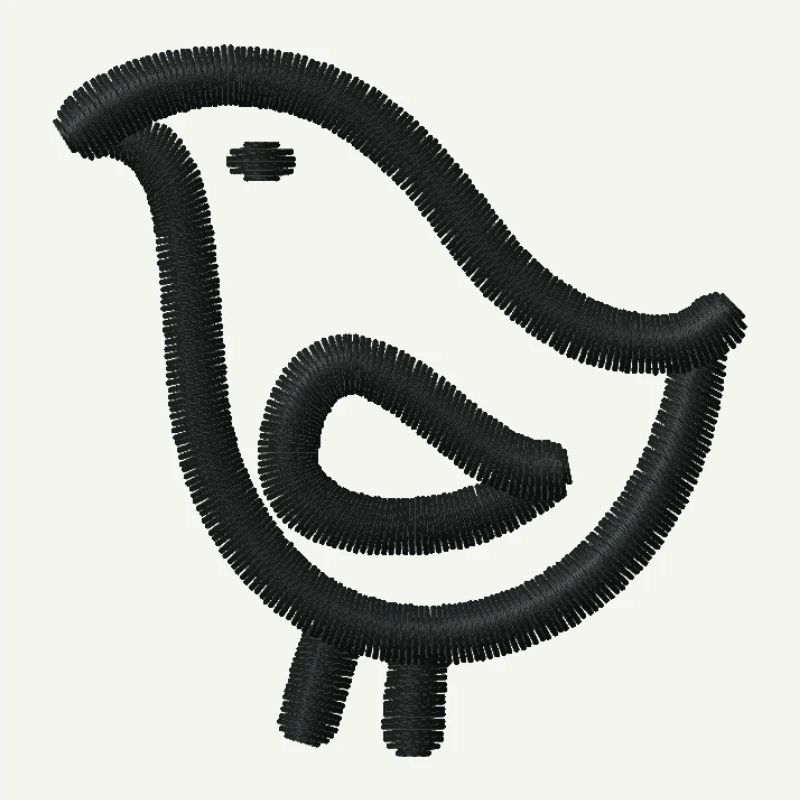 Petit oiseau brodé