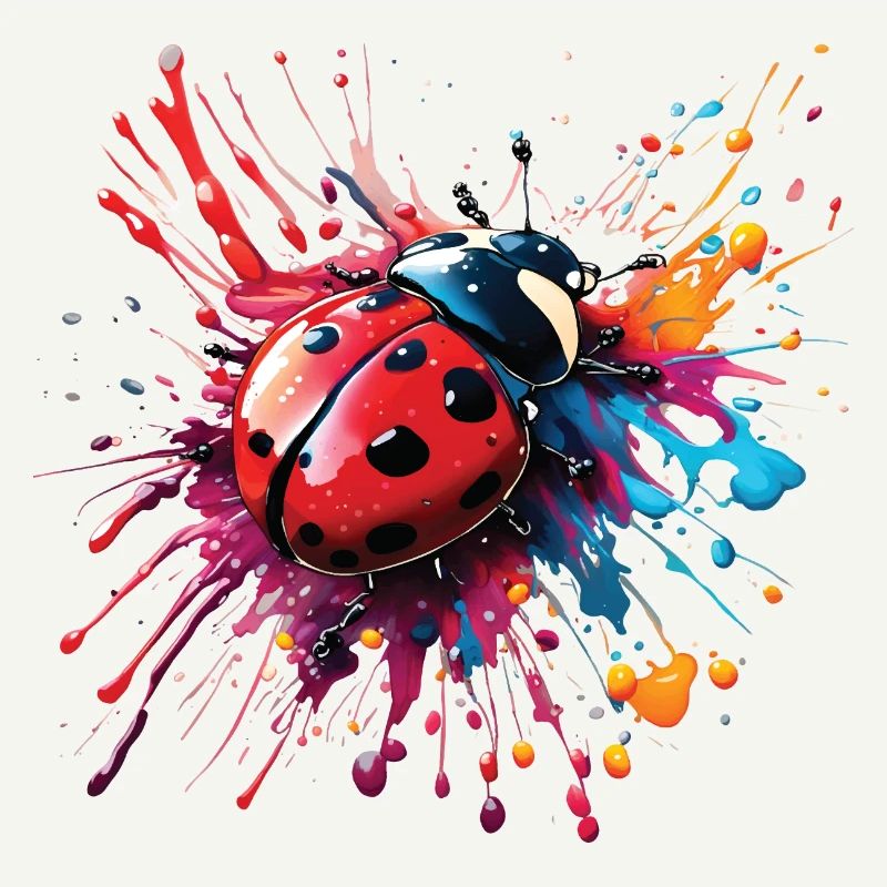 Conception de coccinelle colorée, pas de texte
