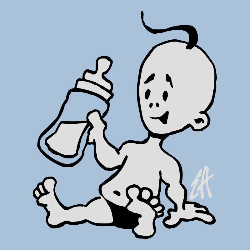Bébé avec une bouteille de lait