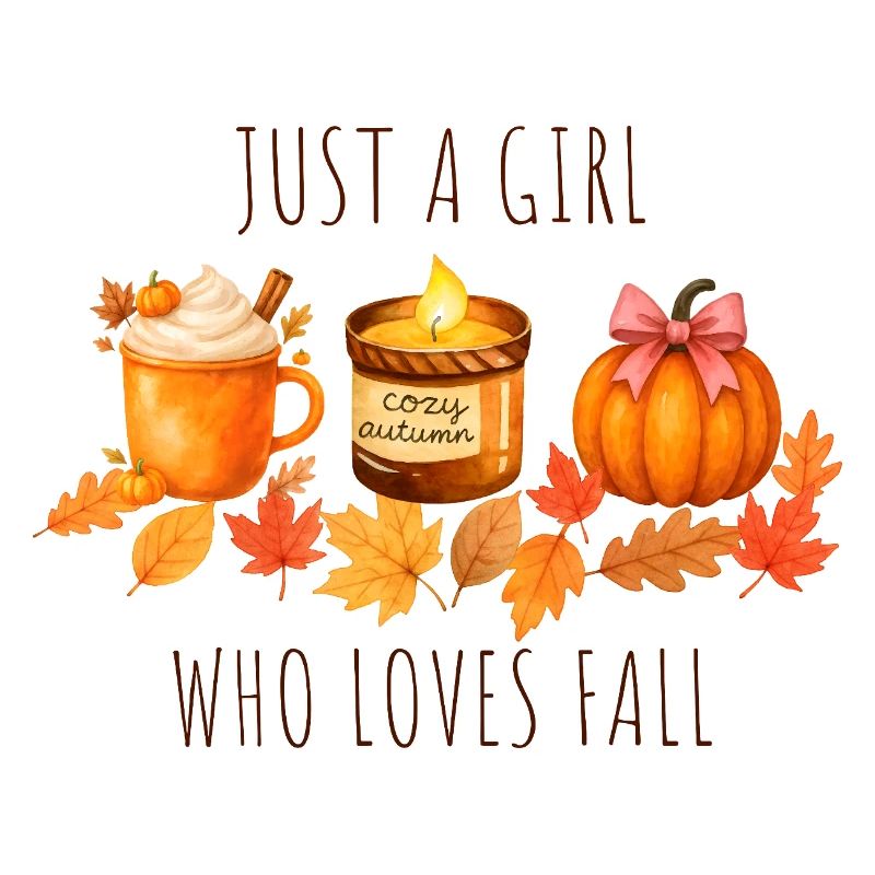 Nur ein Mädchen das Herbst liebt