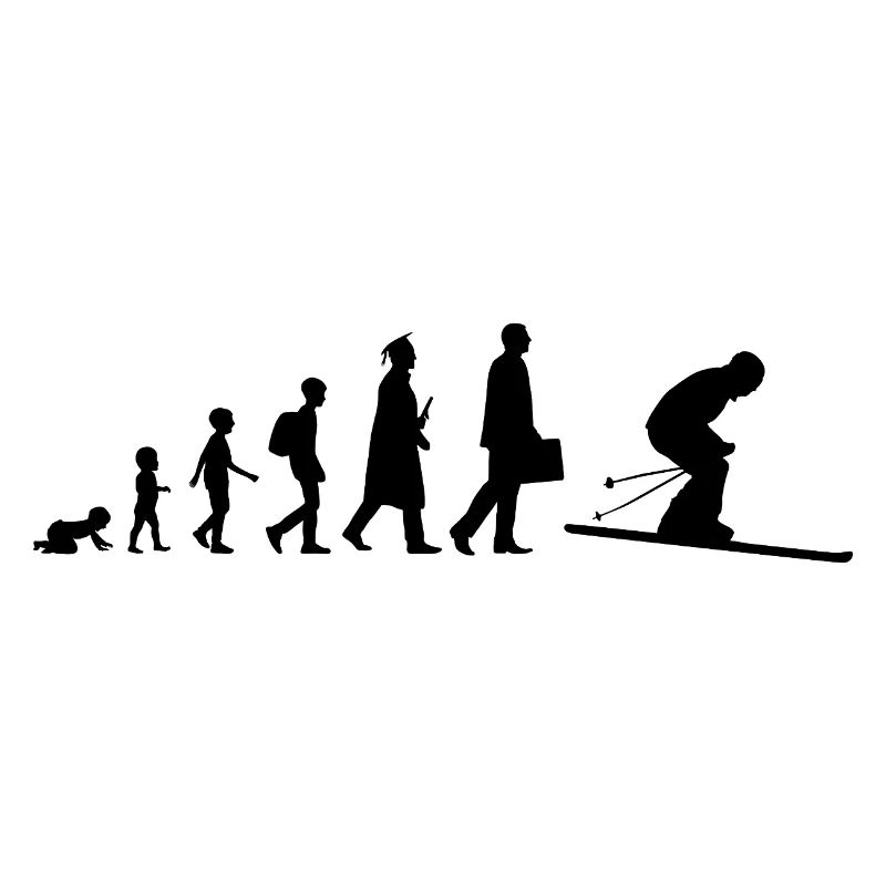 Skifahrer Evolution