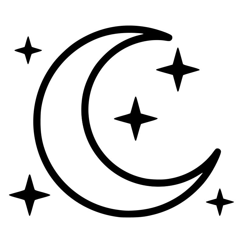 Crescent Moon & Stars | Magic Night