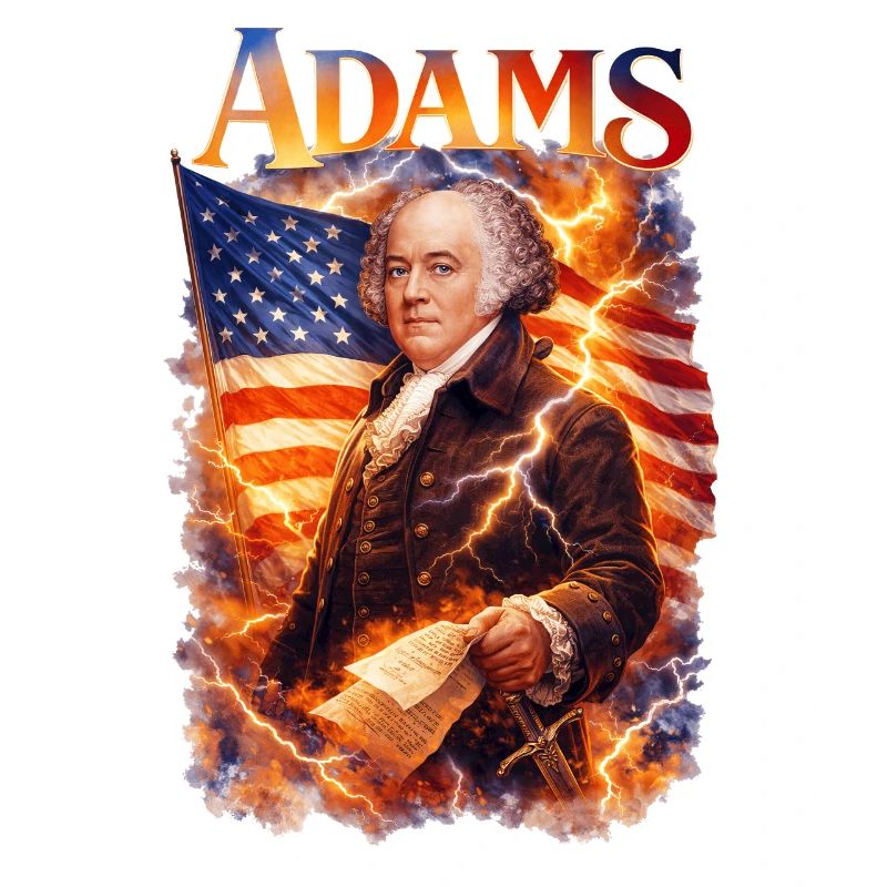 Founding father in a thunderstorm