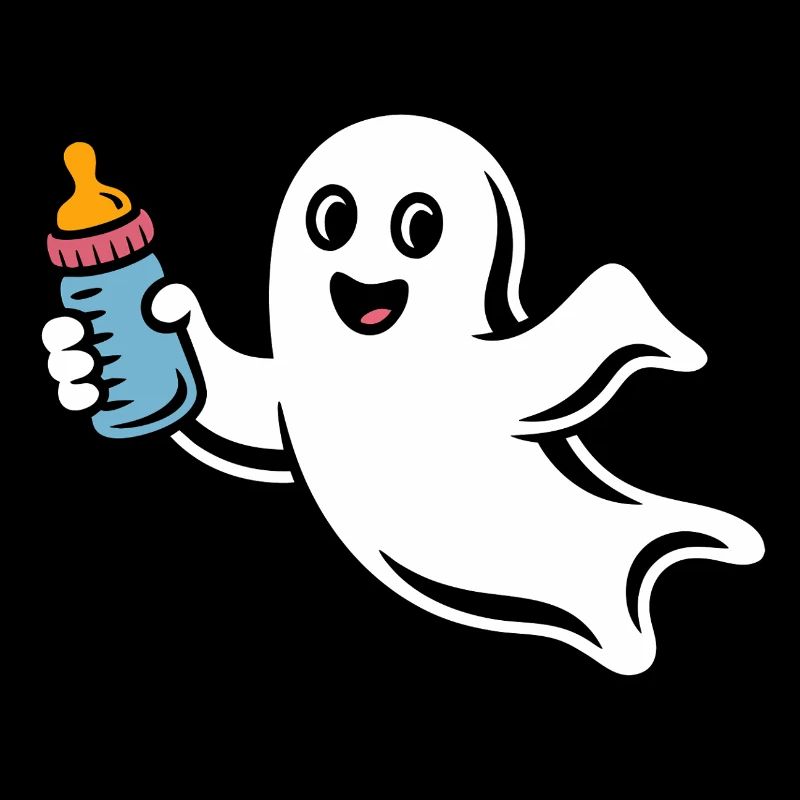 Fröhlicher Geist mit Fläschchen