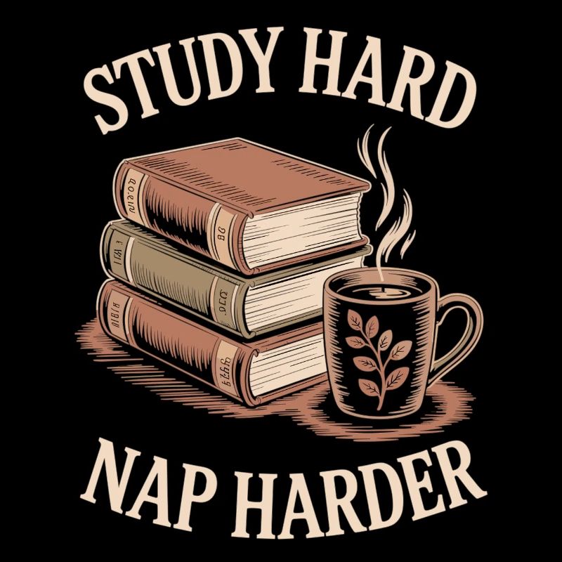 Coffee, Study, Sleep Shirt