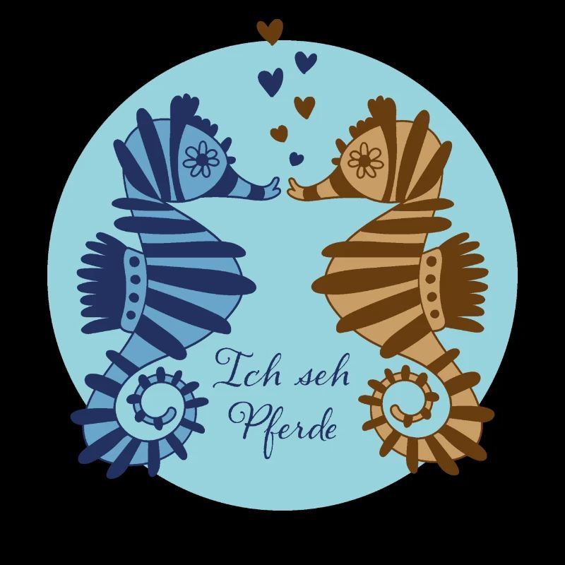 Seepferdchen Liebespaar Illustration