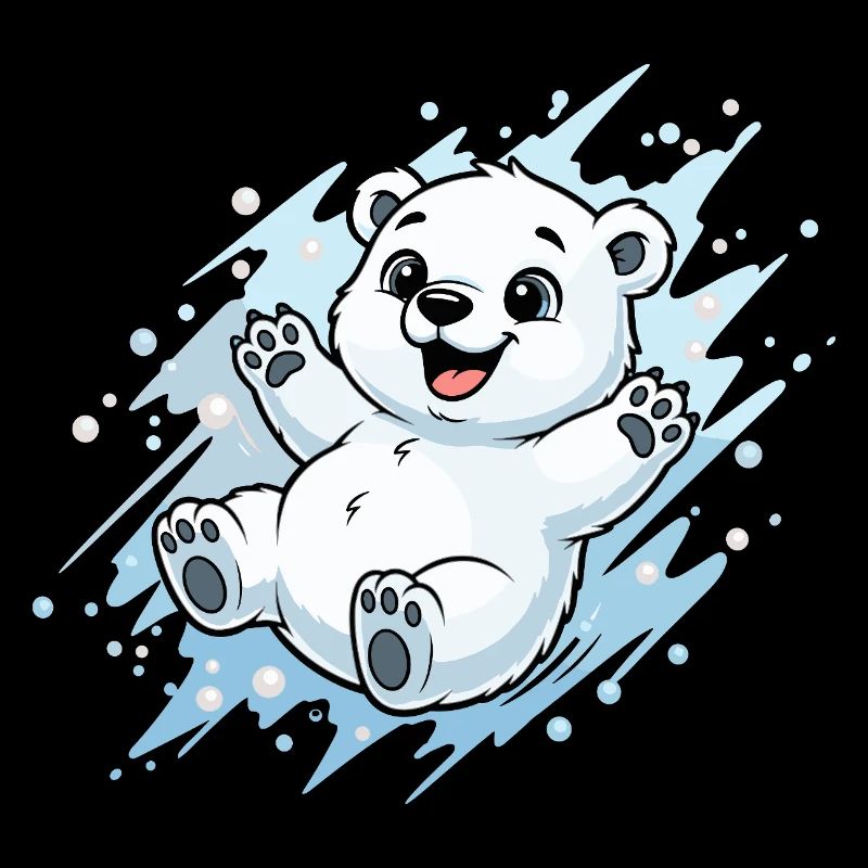 Joyeuse éclaboussure d’ours polaire