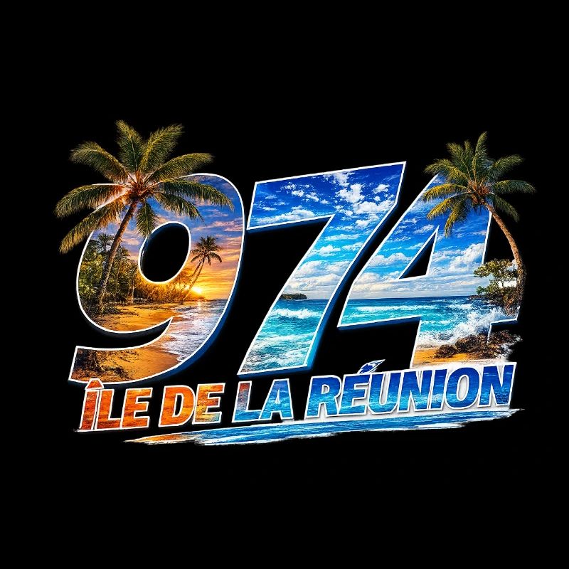 974 Ile de la Reunion Design tropical 