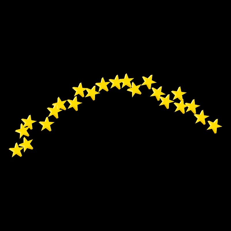 Stararc semicircle small 3D stars