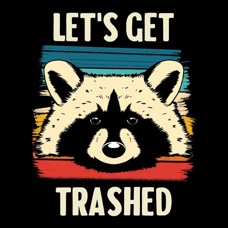 Rayures rétro raton laveur - Let’s Get Trashed