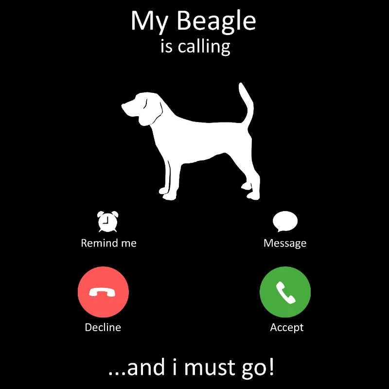 Beagle Calling Funny Dog Phone Screen