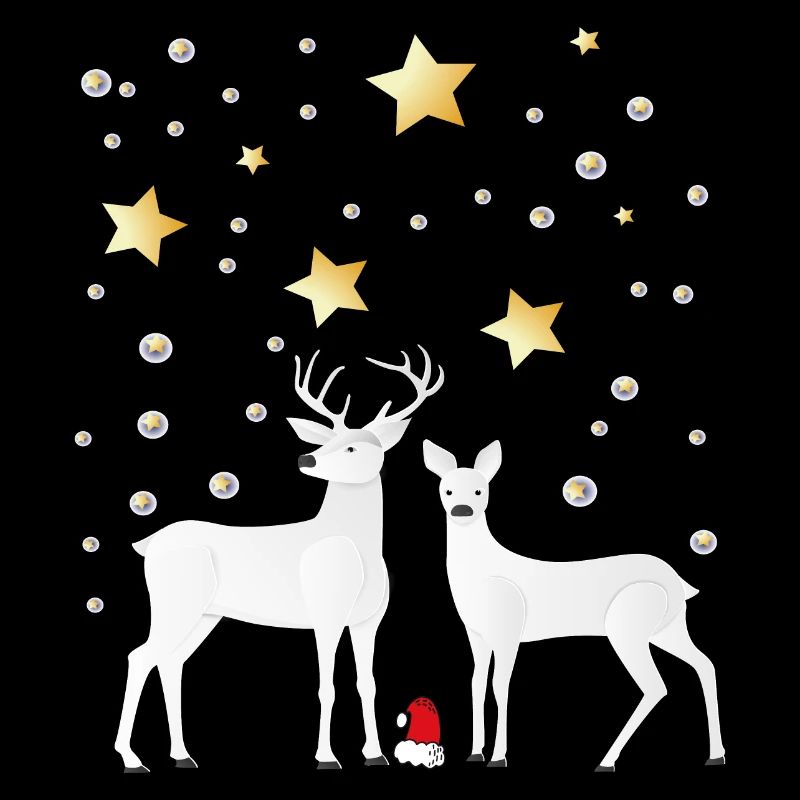 Deer in the winter forest