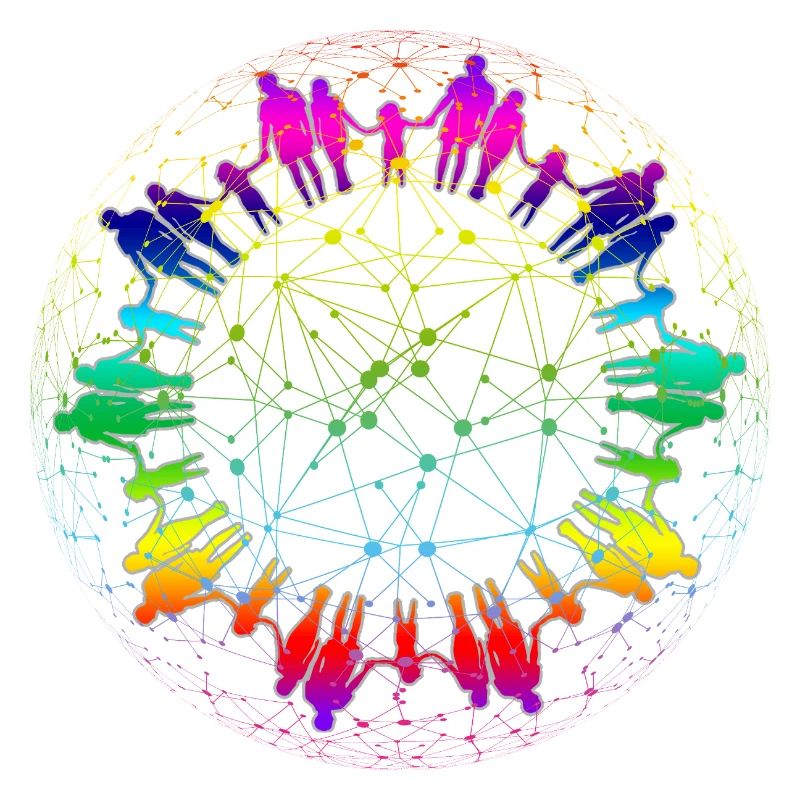 Regenbogen Netz der Gemeinschaft
