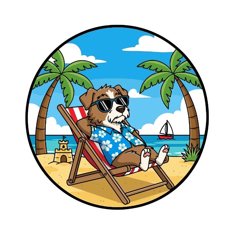 Cool Dog Beach Vacation Summer Vibes