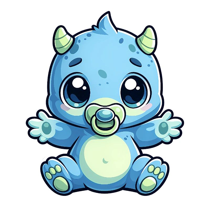 Blue Baby Dragon Pacifier