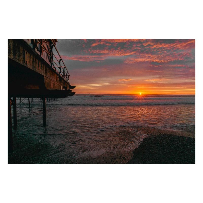 Lever du soleil Saltburn Pier à Quiet Shore