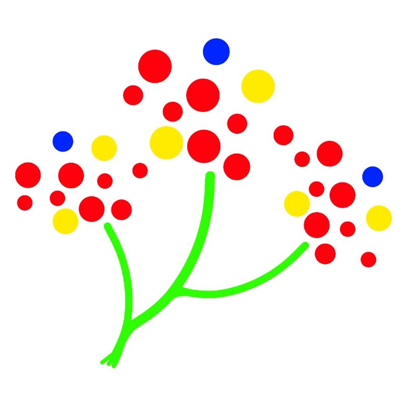Neon Dot Tree Burst