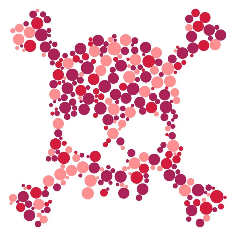 Conception de crâne avec cercles vibrants