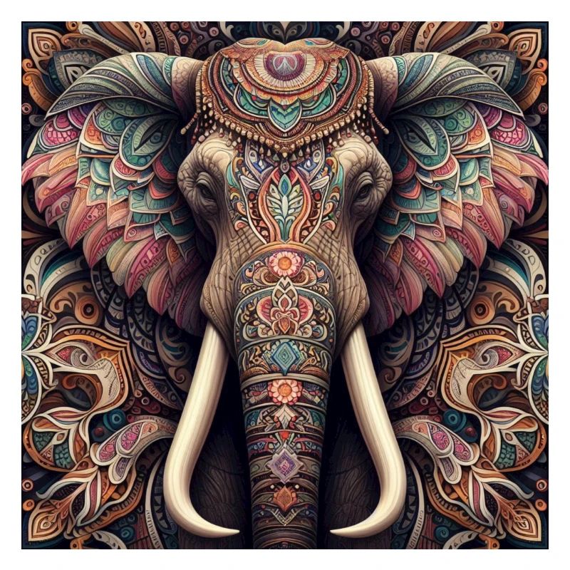 Éléphant décoré