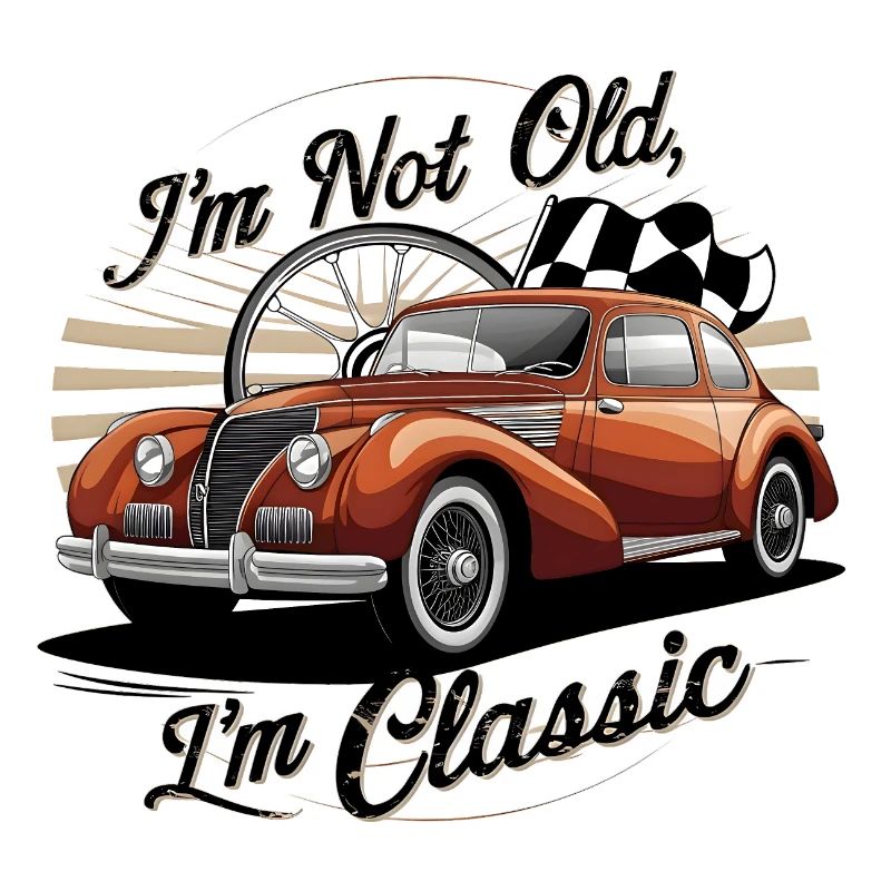 Oldtimer Oldtimer mit Vintage Text