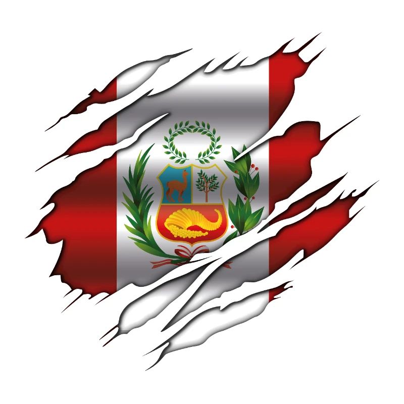 Drapeau du Pérou - Drapeau déchiré