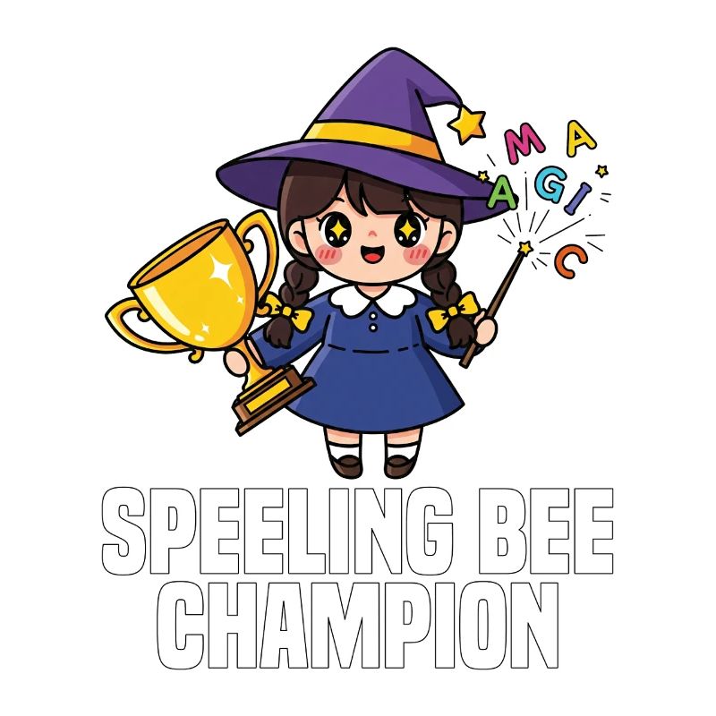SPEELING BEE CHAMPION - SORCIÈRE HALLOWEEN