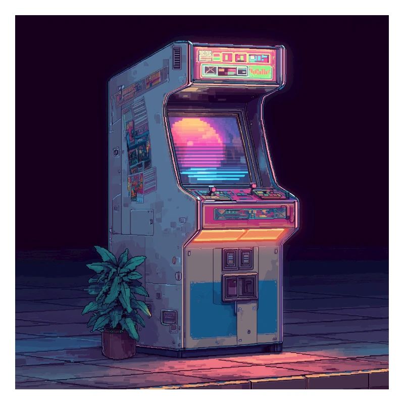 Machine d’arcade rétro – Neon Gaming Vibes