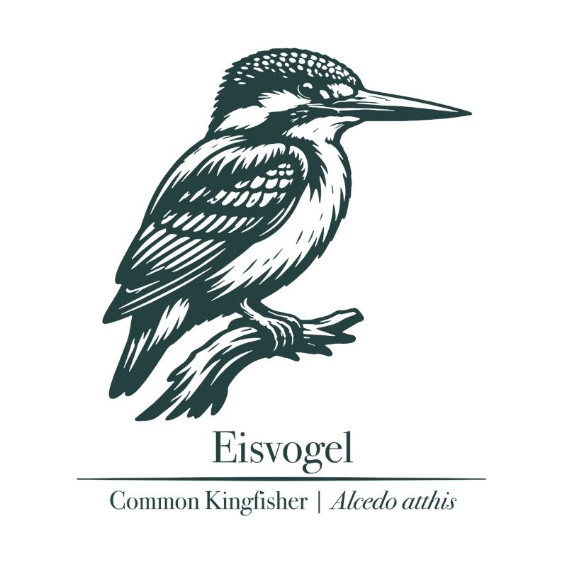 Kingfisher Silhouette | Ornithology | Drawing