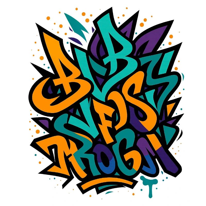 Explosion de couleurs de graffitis de rue