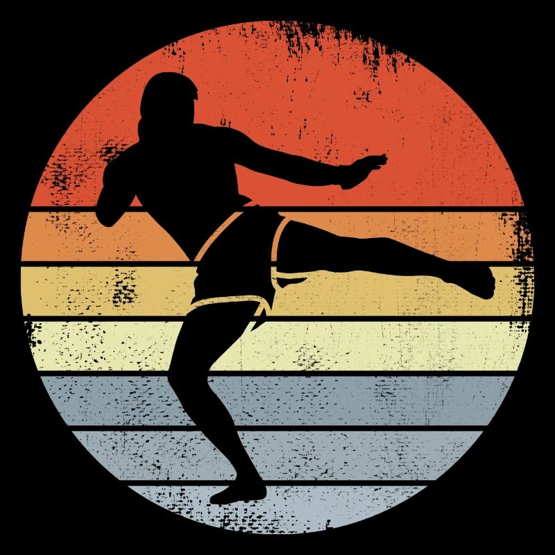 Vintage Kickboxer Sketch